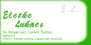 eletke lukacs business card